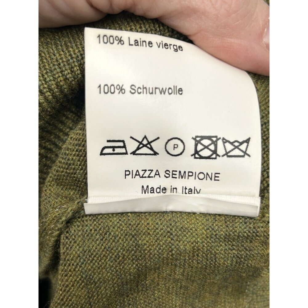 Piazza Sempione Turtleneck Sweater Women's IT 40 Italian Pure New Wool Green - Picture 6 of 7